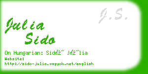 julia sido business card